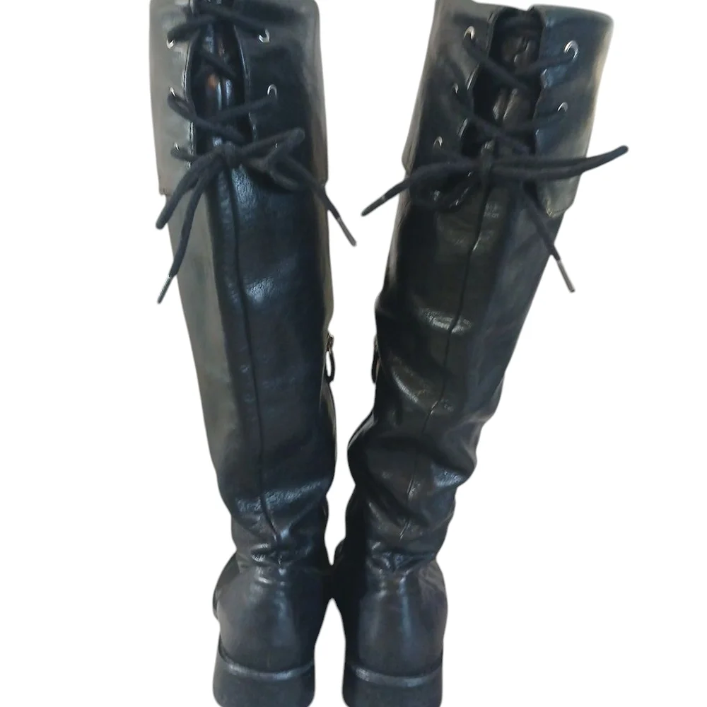 Vince Camuto Black Knee High Boots Womwn's Black Riding Boots Size 7.5